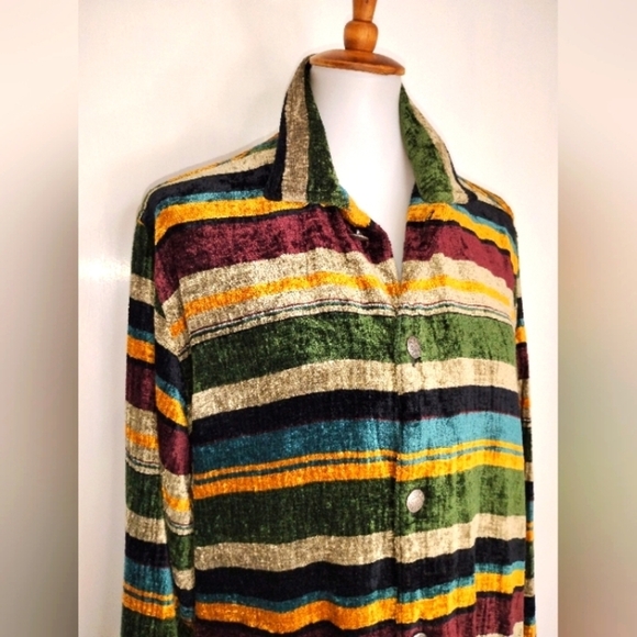 CHENILE STRIPED JACKET - Picture 1 of 6